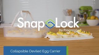 SnapLock Collapsible Deviled Egg Carrier