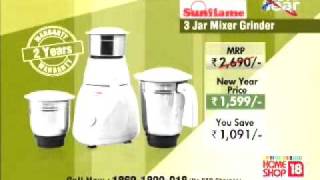 HomeShop 18 Sunflame 3 jar mixer grinder @ 1599