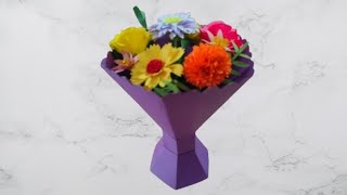 DIY Flower Pot: Easy Craft with Cardboard & Paper  | How to Make a Stunning Handmade Flower Pot