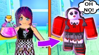 I Drank The Potion And Turned Into A Creepy Doll Roblox Enchanted Academy Roblox Roleplay - she tried to roast me but i destroyed her roblox admin