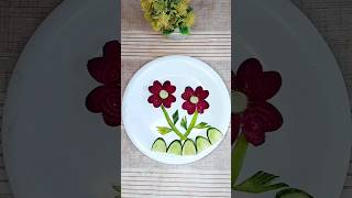 Cucumber Carving Design l Cucumber cutting skills/ salad art #art #diy #easyfruitcarving #vegetables