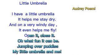 Little Umbrella Poem by -Audrey Acerden