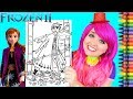 Coloring Frozen 2 Anna GIANT Disney Coloring Page Crayola Crayons | KiMMi THE CLOWN