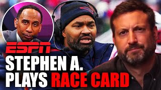 ESPN’s Stephen A  Smith Pulls Race Card On Jerod Mayo Firing | OutKick Hot Mic