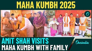 Maha Kumbh 2025: Amit Shah And Family Take Holy Dip At Maha Kumbh In Prayagraj | Watch