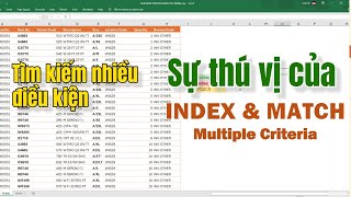 Tìm kiếm nhiều điệu kiện với INDEX và Match | Index & match Multiple Criteria | Lookup value