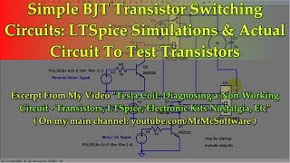 Simple BJT Transistor Switching Circuits: LTSpice Simulations \u0026 Actual Circuit To Test Transistors