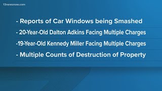 2 people arrested in connection to string of vandalism cases in Suffolk