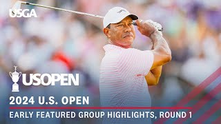 2024 U.S. Open Highlights: Round 1 Featured Group | Tiger Woods, Matt Fitzpatric