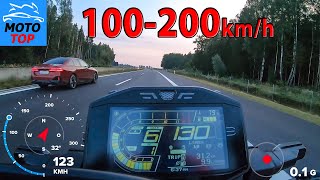 Suzuki GSX-S1000 (2024) - 100-200km/h ACCELERATION - Gopro GPS and DRAGY measured