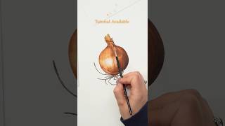 how to #paint an #onion in #watercolor #tutorial on#patreon