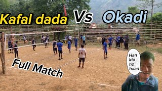 Kafal Dada vs Okadi || Full Match ||  Game romanchak hudai || winner okadi (PYC)  #volleyball