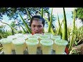 yummy cooking Aloe Vera jelly -cooking in forest eating delicious -how to make aloe Vera juice