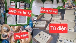 Hàng bãi Tủ điện ,dây điện nhật ,khiển xa 1p 3p ,bóng đèn thiết bị điện thông minh đủ loại