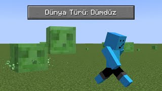 Minecraft'ı DÜZ DÜNYA'DA Bitirmek