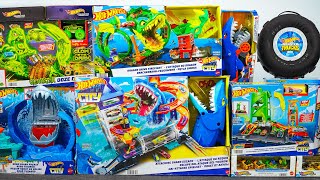 Hot Wheels Unboxing Toys Review ASMR | Hot Wheels City Color Shifters Robo Shark Frenzy Playset