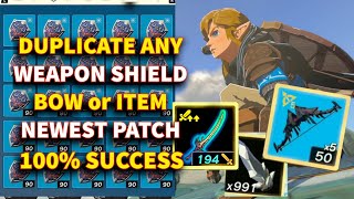 Easiest Duplication Glitch 1.1.2. for Any Material Weapon Bow Shield in Zelda Tears of the Kingdom