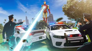 Iron Man Helps Criminals ESCAPE Cops in GTA 5 RP