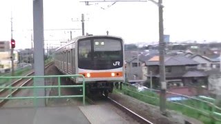 205系メルヘン　回送列車　日野駅通過