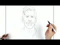 how to draw lionel messi step by step