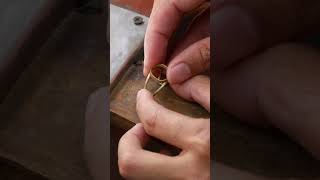 Handmade ring complete process  #howtomakegoldring #jewelrymakingprocess