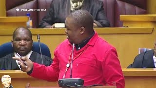 EFF Rawula Baptize Gwede Mantashe In Parliament