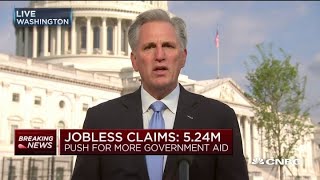 Minority Leader McCarthy on push for more government aid for small businesses