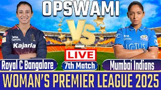 🔴Live: MI vs RCB 7th T20 Live | WPL Live Score | Mumbai Women vs Bengaluru Women Live | #cricket