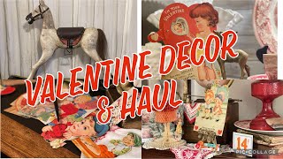 Simple Valentine Decor and Auction Haul. Where have I been? #valentine #vintage #antique ❤️❤️