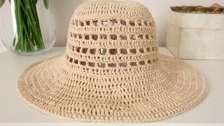 Szydełkowy kapelusz - tutorial crochet summer hat