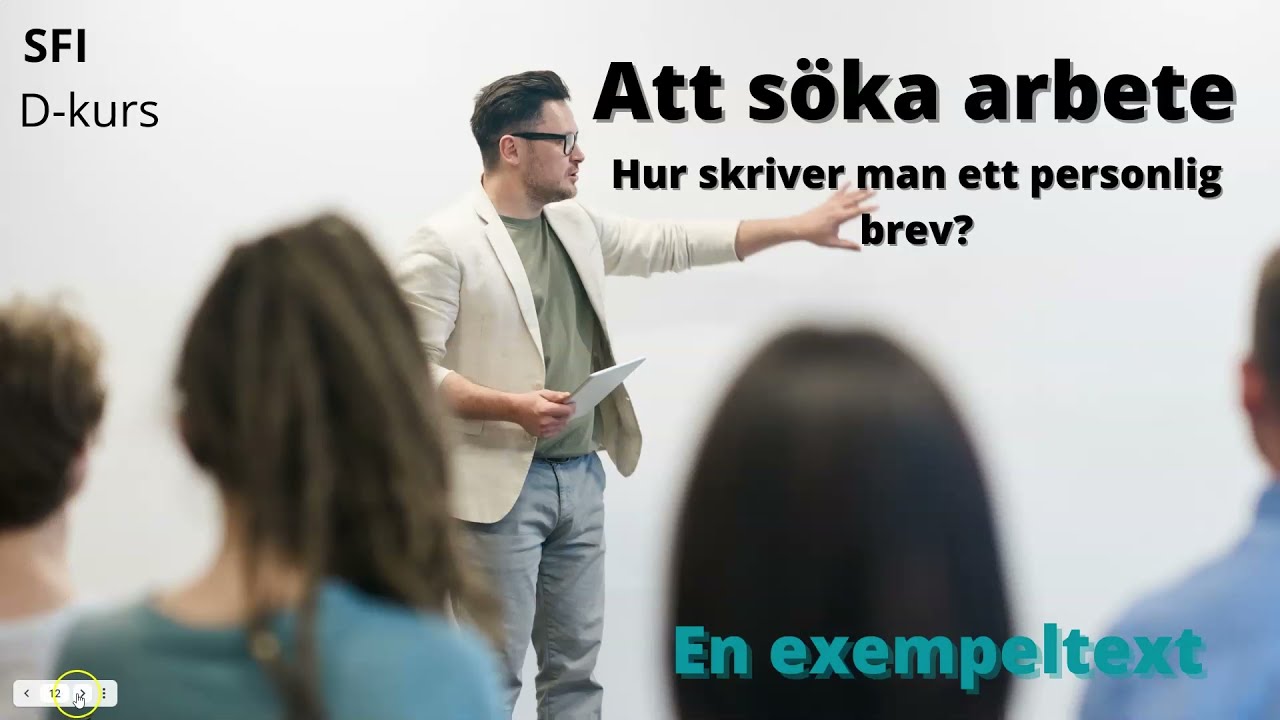 Kurs D: Skriva Ett Personligt Brev - Exempeltext - YouTube