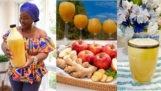 Let's Make My Healthy Apple Ginger Spicy Homemade Fresh Drink | Ginger Apple Healthy Juice