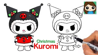 How to Draw Kuromi Christmas ❄️ Winter Holiday Sanrio
