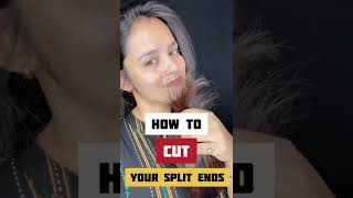 How to cut your split ends at home 💇‍♀️,Say No To Split Ends || Best Way to Remo