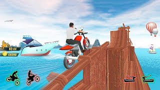 Bike Stunt Racing Master Impossible 3D Mega Ramp Android Gameplay
