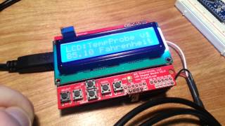 Arduino UNO with the Sparkfun DS18B20 temp probe