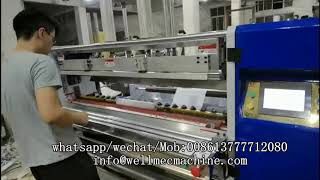 1400mm model wide thermal cash register pos paper roll slitting rewinding machine with auto cutting