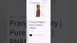 pranjul New Volume Nighty Launch Only On Double U Fashions #pranjul #nighty #new #launch