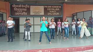 Voter awareness program by Class-V students PM Shri K V NMU Jalgaon 2024-25 (World Dance Day)