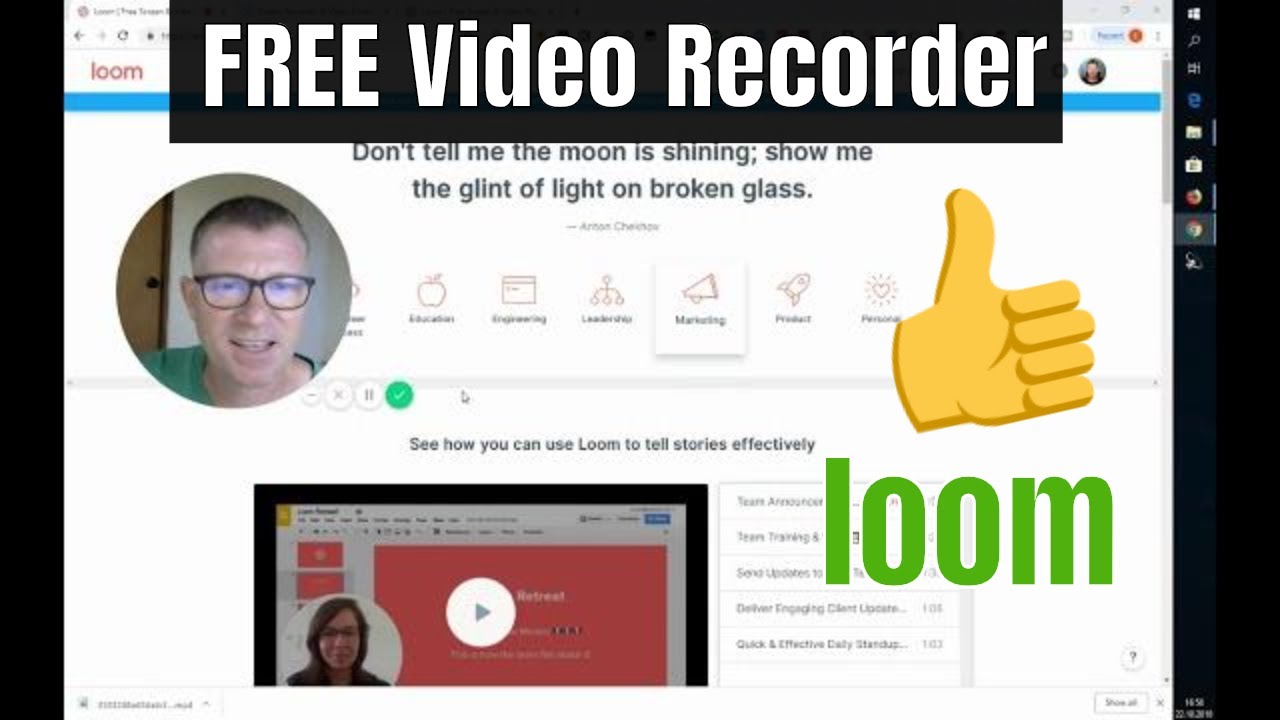 Loom 100% Free Screen & Video Recorder Demo - YouTube