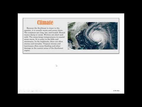 What is the Southeast region climate like?