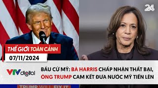 Thế giới toàn cảnh 7/11: Bà Harris chấp nhận thất bại, ông Trump cam kết đưa nước Mỹ tiến lên |VTV24