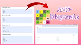 Anti-Diagonals | Grand Assignment - 3 | Python problem solution.