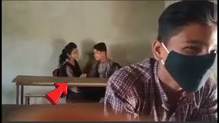 College life love ❤️🔥College students kiss in class room