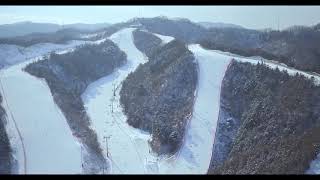 江原道伊利希安江村滑雪