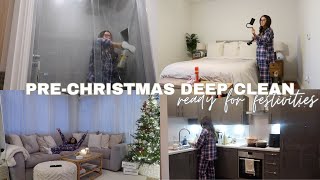 PRE-CHRISTMAS DEEP CLEAN OF MY 2 BEDROOM APARTMENT | clean with me | jessmsheppard