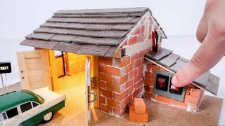 How to Build a Mini Garage with Mini Bricks   Bricklaying Garage Model Upgraded Version