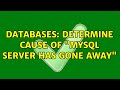 Databases: Determine cause of 