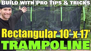Upper Bounce Mega 10' X 17' Best Gymnastics Rectangular Olympic￼ Size Trampoline - How to assemble
