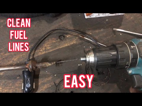 How do you clear a blocked fuel line?